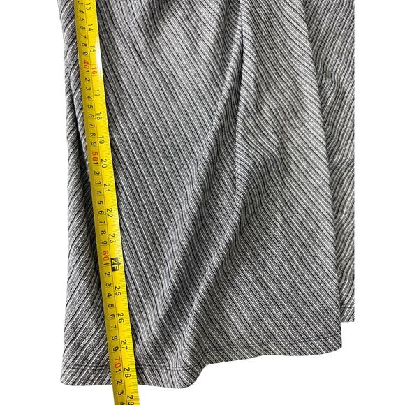 MM.LaFleur Minetta Skirt Womens XL Gray Stripe Coastal Jersey Pencil - Picture 12 of 12
